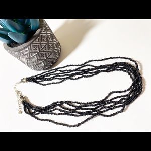 ❤️ 3/20 Black Beaded Muti Strand Choker